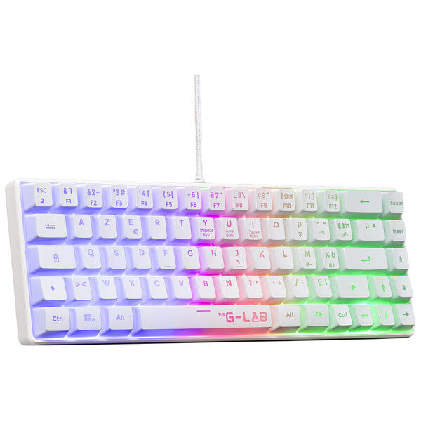 The G-LAB Keyz Hydrogen – Clavier gaming RGB filaire blanc